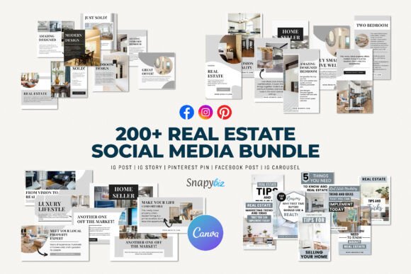 Download Real Estate Social Media Canva Bundle - Premium Resources