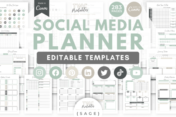 Download Social Media Planner Canva Templates 6 - Social media Collection